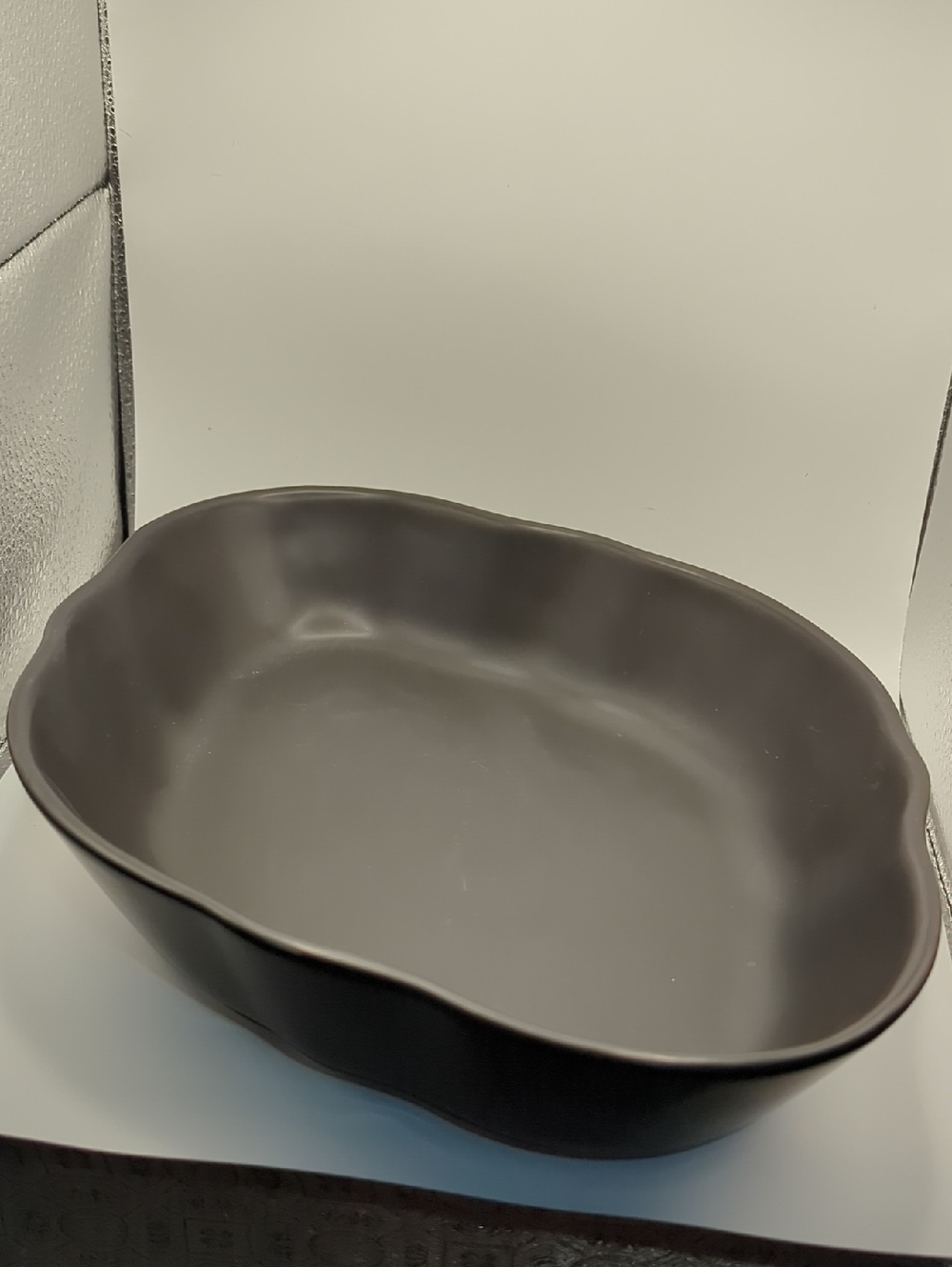 Matte Black Decorative Serving Bowl